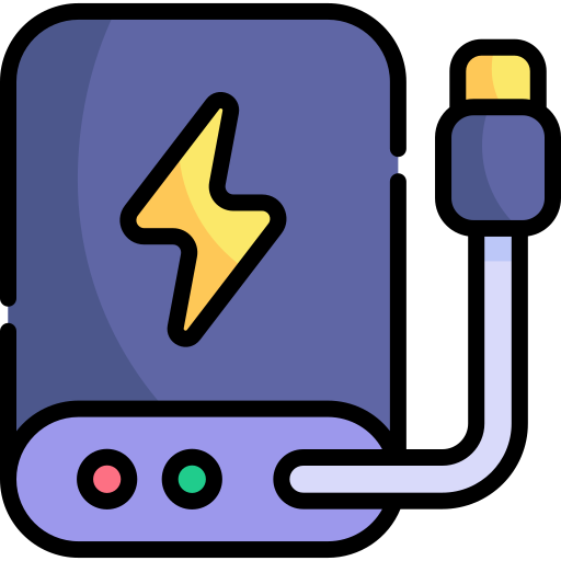 banco de energía Kawaii Lineal color icono