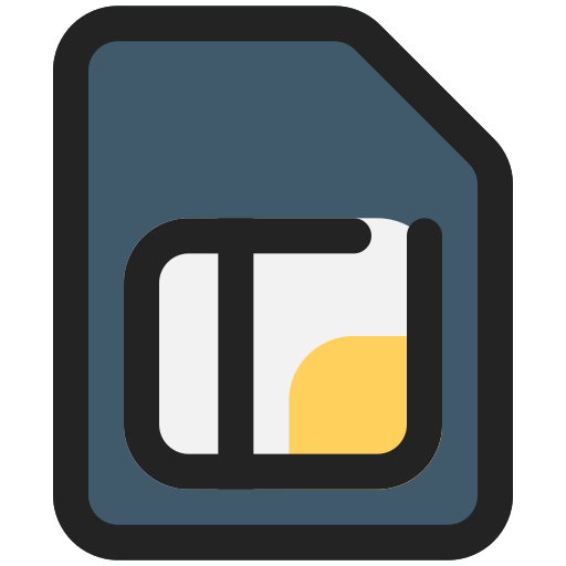 simkaart Generic Outline Color icoon