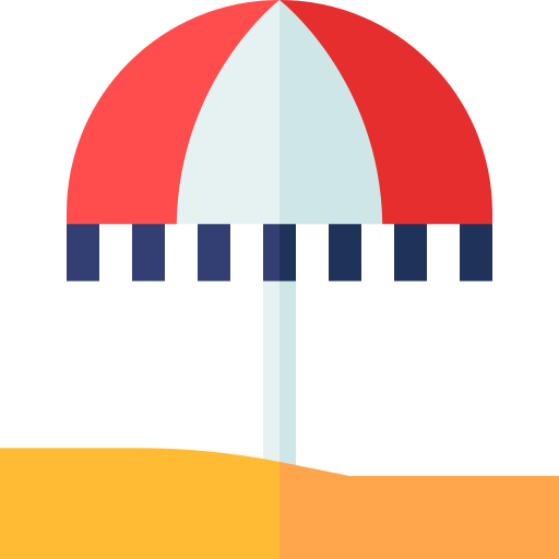guarda-chuva Basic Straight Flat Ícone