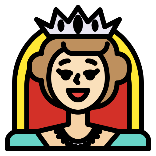 królowa Generic Outline Color ikona