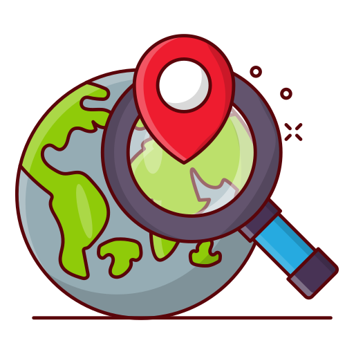Search location Vector Stall Lineal Color icon