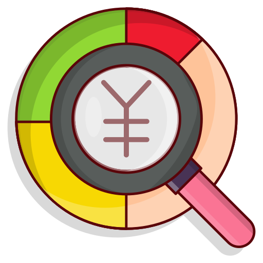 Loupe Vector Stall Lineal Color icon