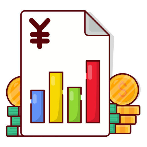 Graph report Vector Stall Lineal Color icon