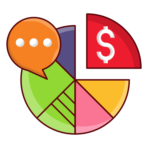 Pie chart Vector Stall Lineal Color icon