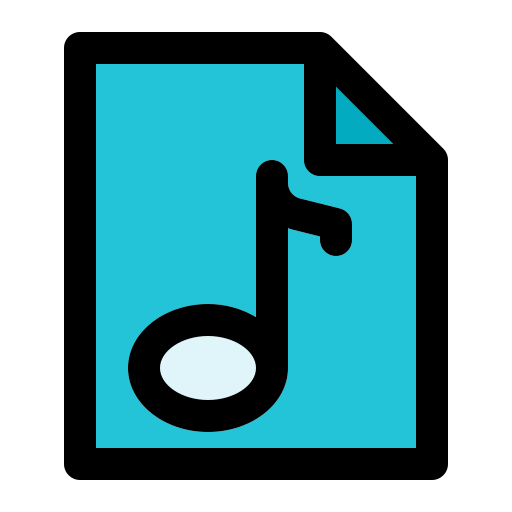 Музыкальный файл Generic Outline Color иконка