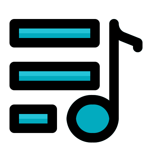 elenco di riproduzione Generic Outline Color icona