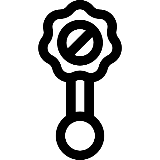 ガラガラ Basic Rounded Lineal icon