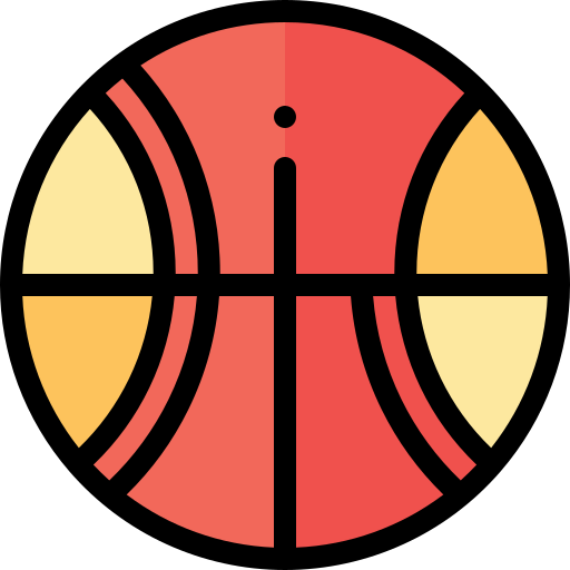 Баскетбол Detailed Rounded Lineal color иконка