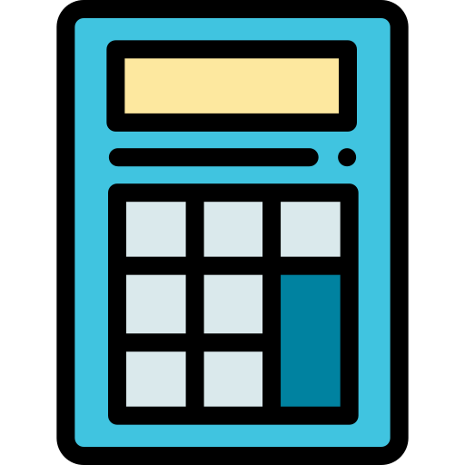 kalkulator Detailed Rounded Lineal color ikona