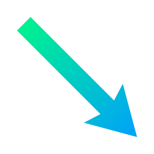 flecha diagonal Generic Gradient icono