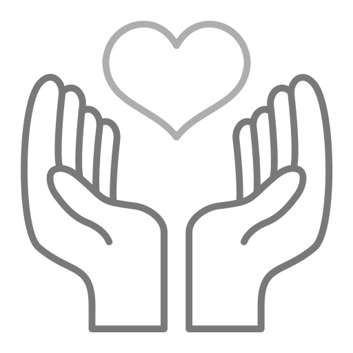 Hand heart Generic Grey icon