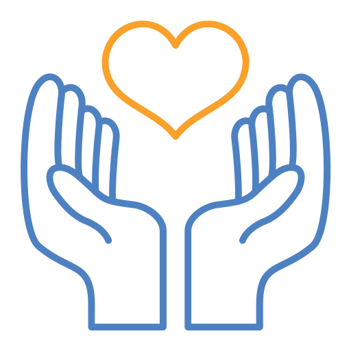 Hand heart Generic Outline Color icon