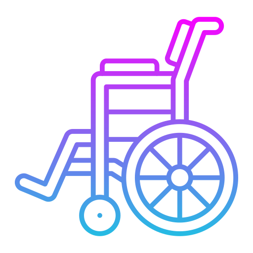 cadeira de rodas Generic Gradient Ícone