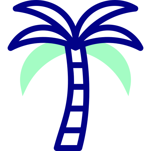 Palm tree Detailed Mixed Lineal color icon