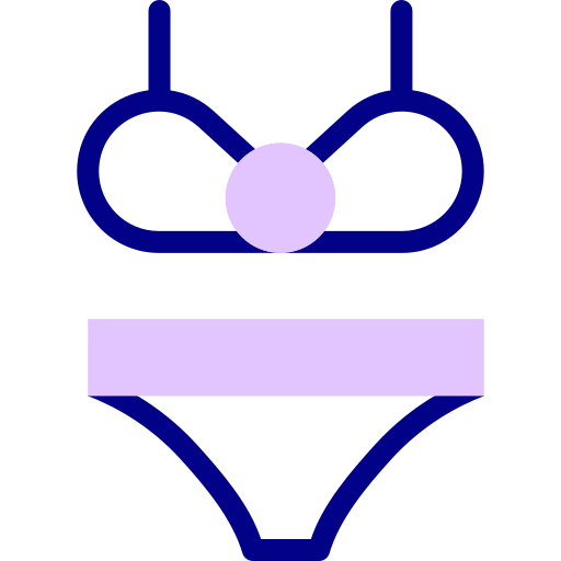 bikini Detailed Mixed Lineal color icon