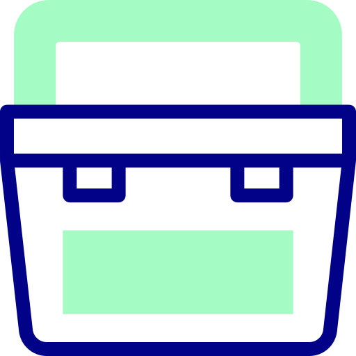 Portable fridge Detailed Mixed Lineal color icon