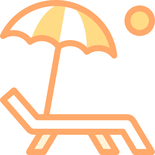 Sunbathing Detailed color Lineal color icon