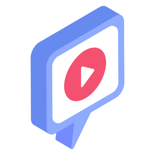 Video message Generic Isometric icon