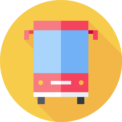 バス Flat Circular Flat icon