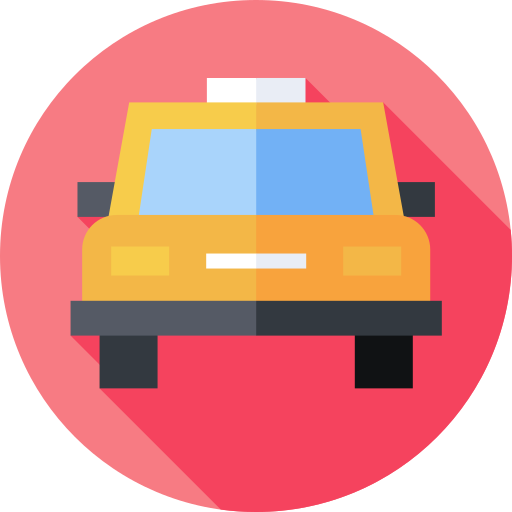 taxi Flat Circular Flat icon