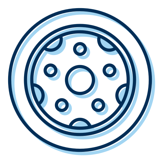 ruote Generic Blue icona