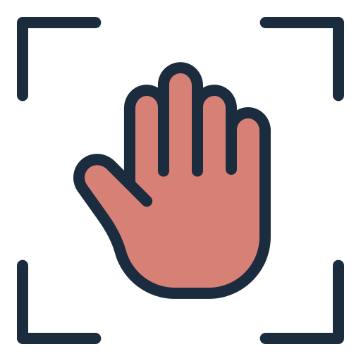 Hand recognition Generic Outline Color icon