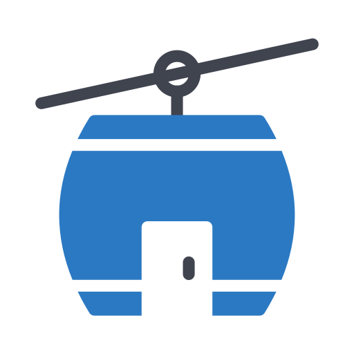 kabelbaan cabine Generic Blue icoon