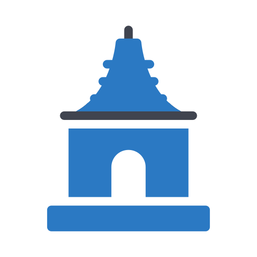 Chinese temple Generic Blue icon