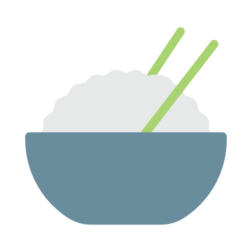 Rice bowl Vector Stall Flat icon