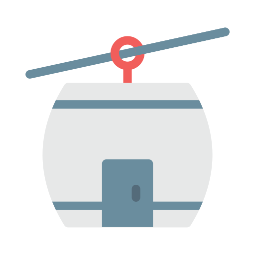 Cable car cabin Vector Stall Flat icon