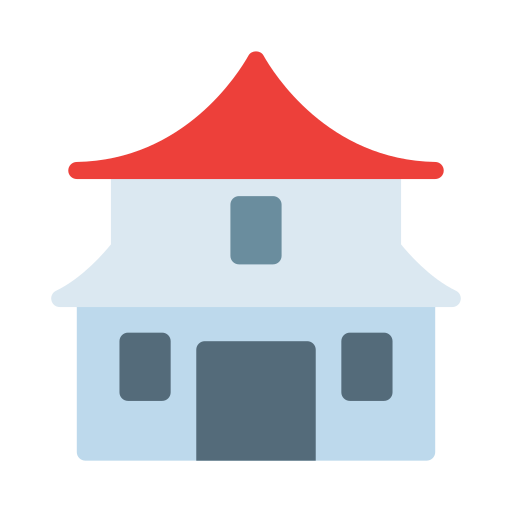 Chinese house Vector Stall Flat icon