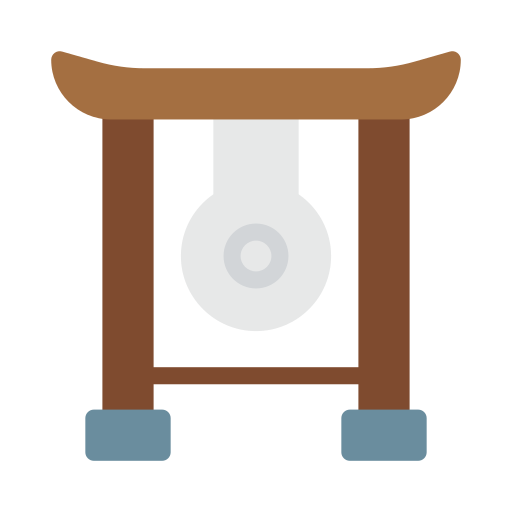 gong Vector Stall Flat icon