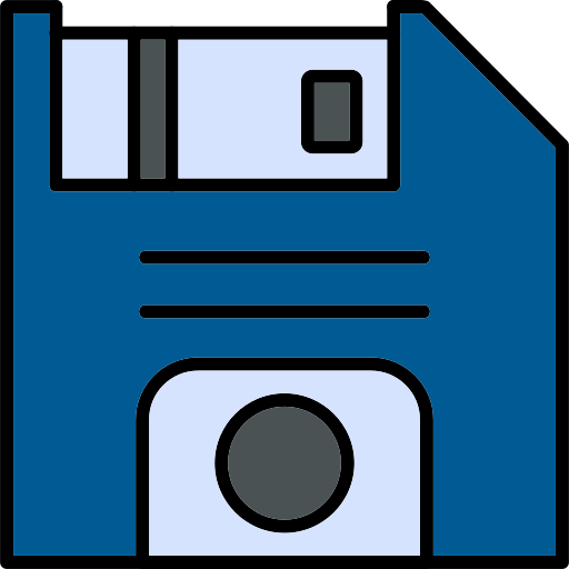 diskette Generic Outline Color icon