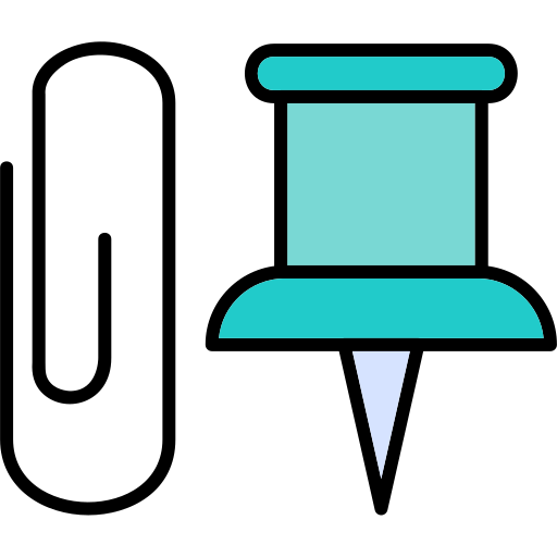 clip de papel Generic Outline Color icono