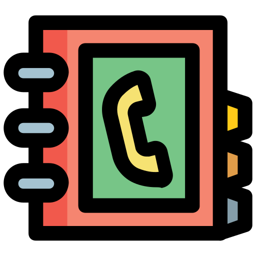 directorio telefónico Generic Outline Color icono