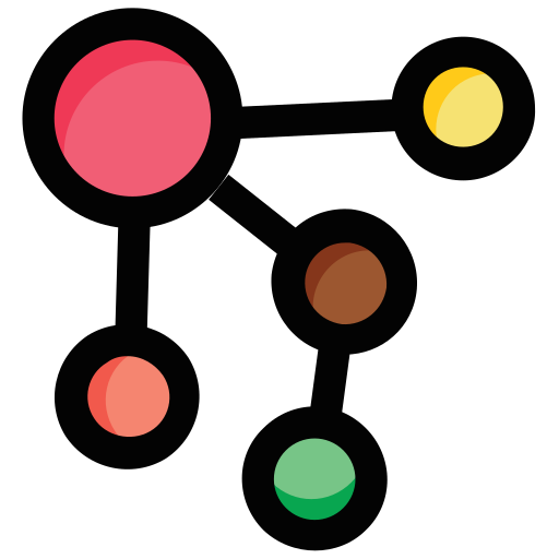 estructura molecular Generic Outline Color icono