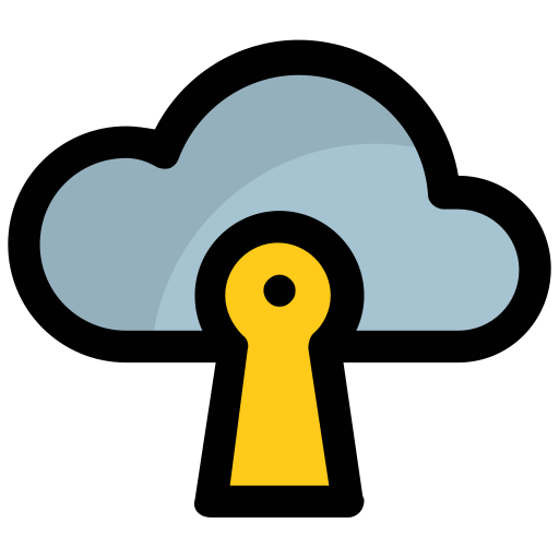 Cloud lock Generic Outline Color icon