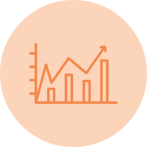 grafico a linee Generic Flat icona