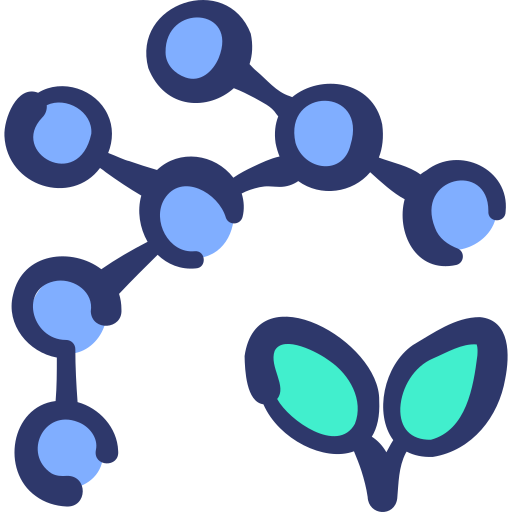 Molecule Basic Hand Drawn Lineal Color icon