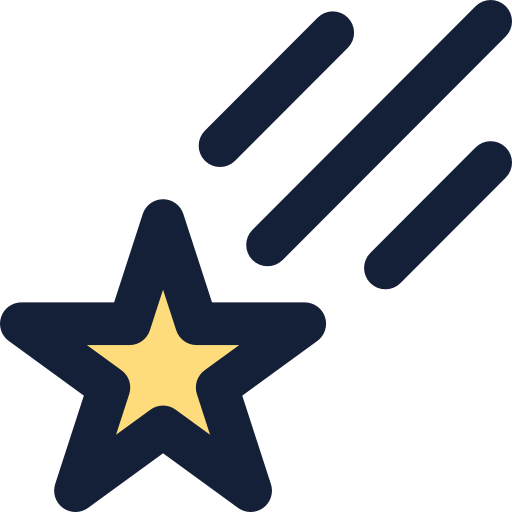 estrella fugaz Vitaliy Gorbachev Lineal Color icono