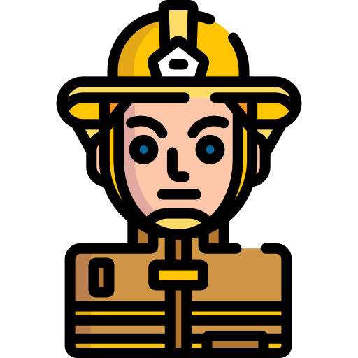 bombero Special Lineal color icono