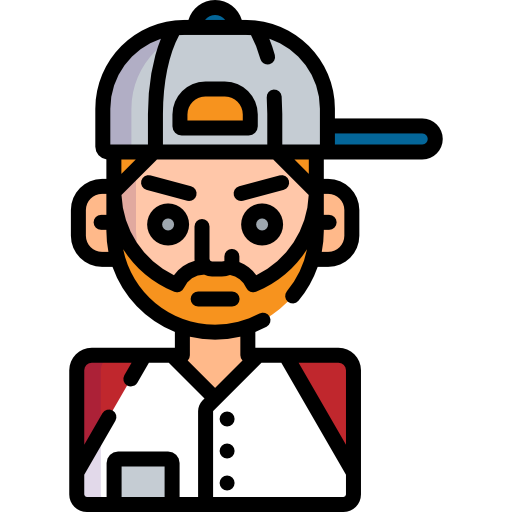 Baseball player Special Lineal color icon