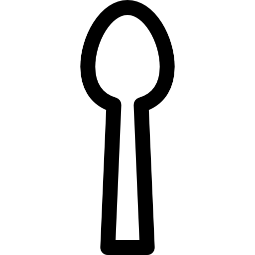 cuchara Basic Rounded Lineal icono