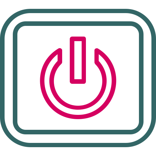 Power button Generic Outline Color icon
