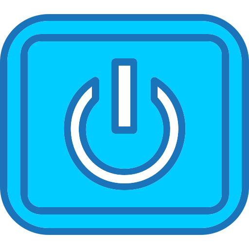 Power button Generic Blue icon