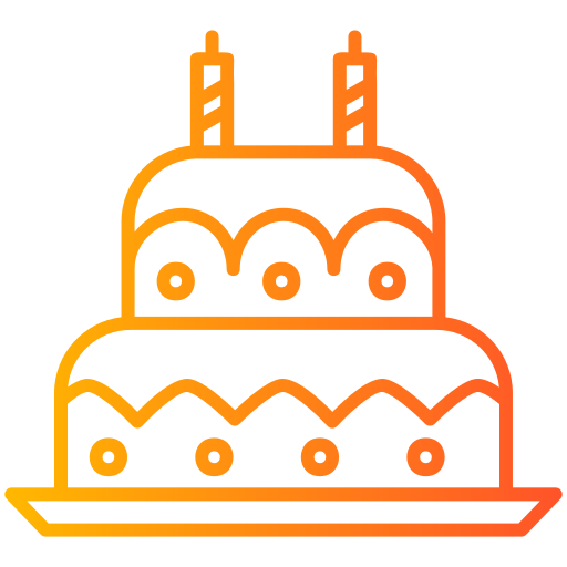 tort urodzinowy Generic Gradient ikona