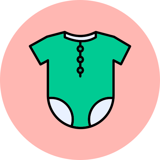 strój niemowlęcy Generic Outline Color ikona