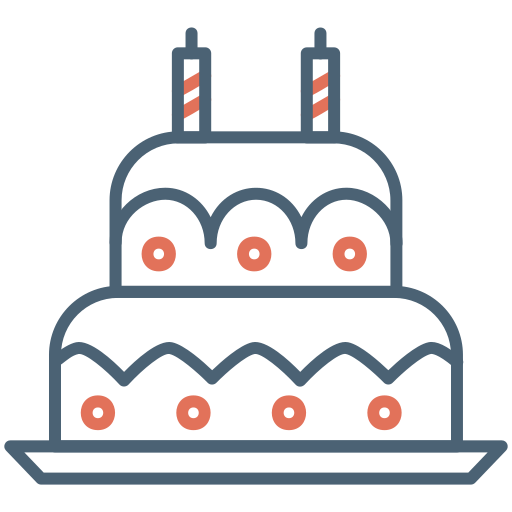 Birthday cake Generic Outline Color icon