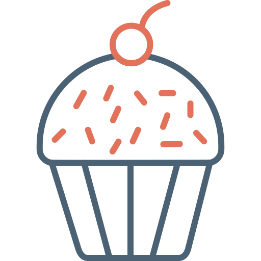 cupcake Generic Outline Color icoon