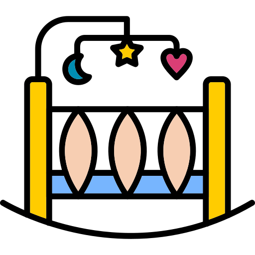 어린이 침대 Generic Outline Color icon